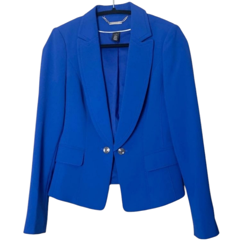 White House Black Market Royal Blue Tailored Blazer Size 10